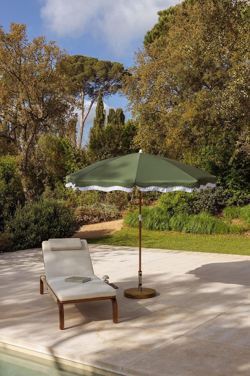 Parasol Jarko Ø230 cm en tissu et acier, image de la galerie 1