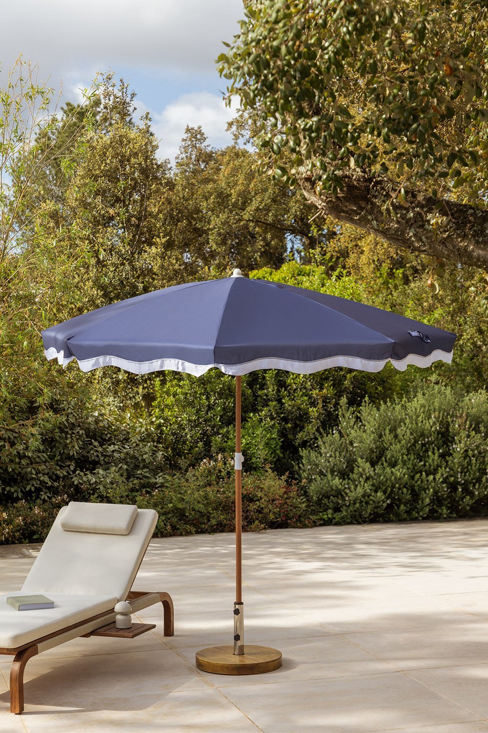 Parasol Jarko Ø230 cm en tissu et acier, image de la galerie 1