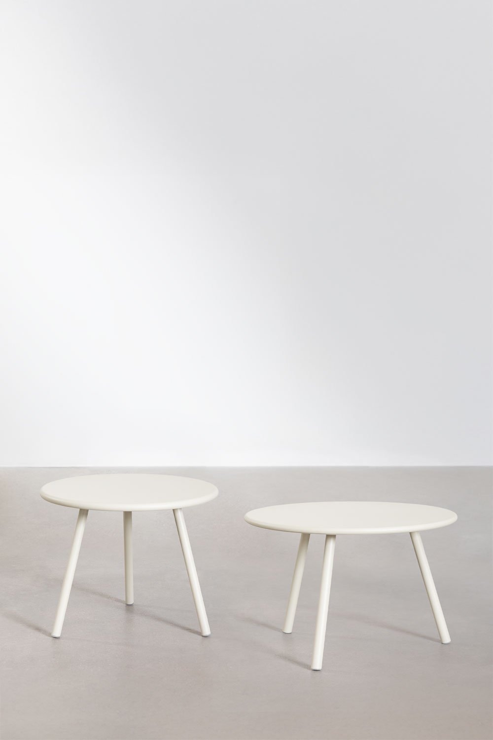 Ensemble de 2 tables d'appoint de jardin en fer Aradina   , image de la galerie 2