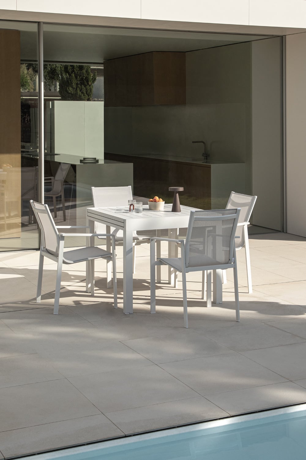 Table de jardin extensible en aluminium Starmi 90-180x90 cm, image de la galerie 2