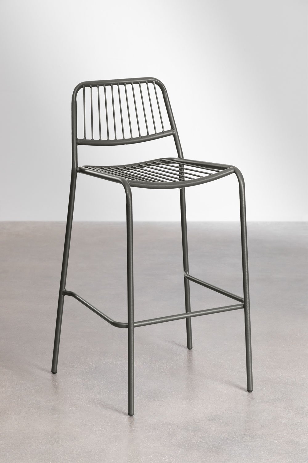 Lot de 2 tabourets de jardin hauts empilables Elton, image de la galerie 1