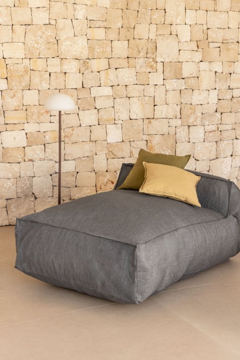 Fauteuil chaise longue de jardin en tissu Dojans