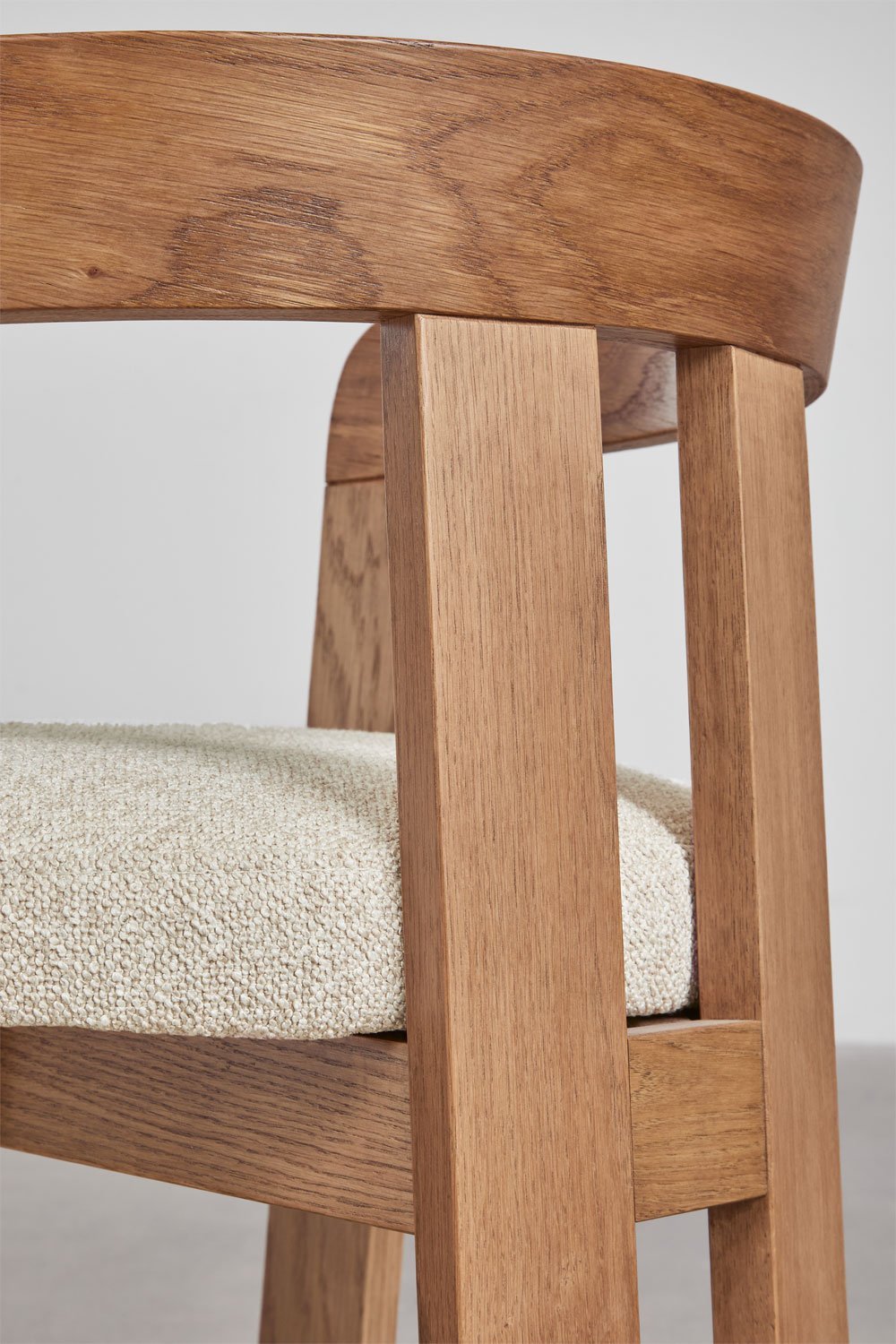 Pack de 2 chaises de salle à manger avec accoudoirs en bois et rembourrées Yvone, image de la galerie 10