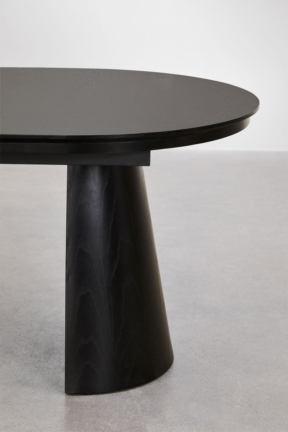Table à manger ovale extensible 180-240x105 cm en MDF et placage chêne Montana, image de la galerie 7