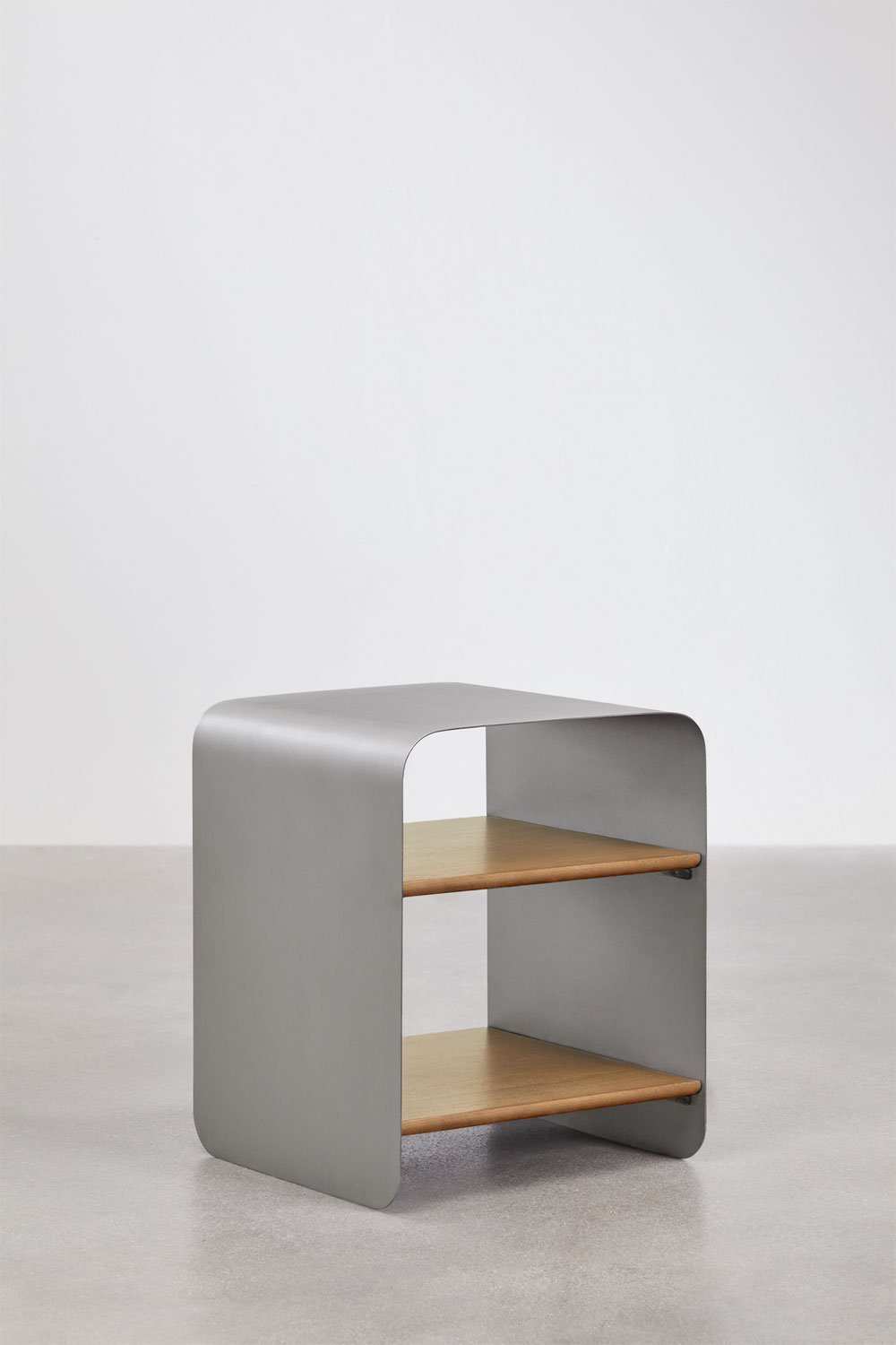 Pack de 2 tables de chevet en bois de manguier et acier inoxydable Guren, image de la galerie 3