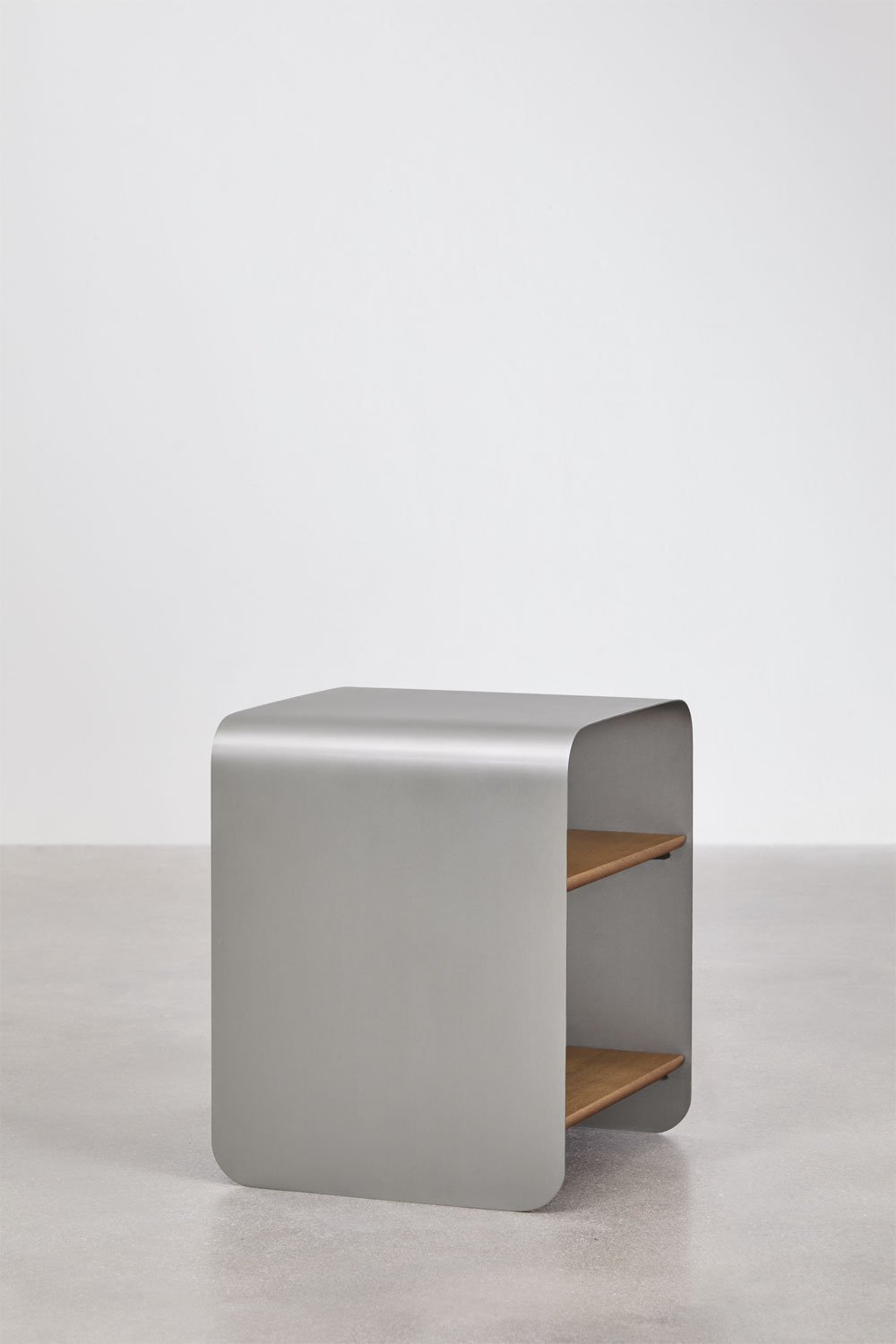 Pack de 2 tables de chevet en bois de manguier et acier inoxydable Guren, image de la galerie 4