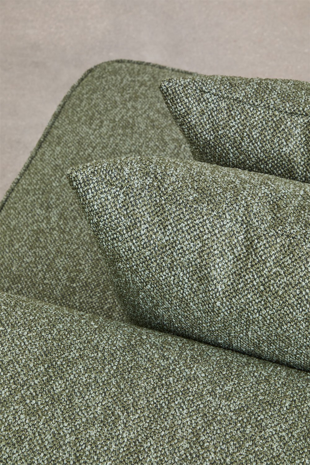 Canapé d'angle modulable Cardea 2 pièces avec méridienne gauche et pouf rembourré, image de la galerie 7