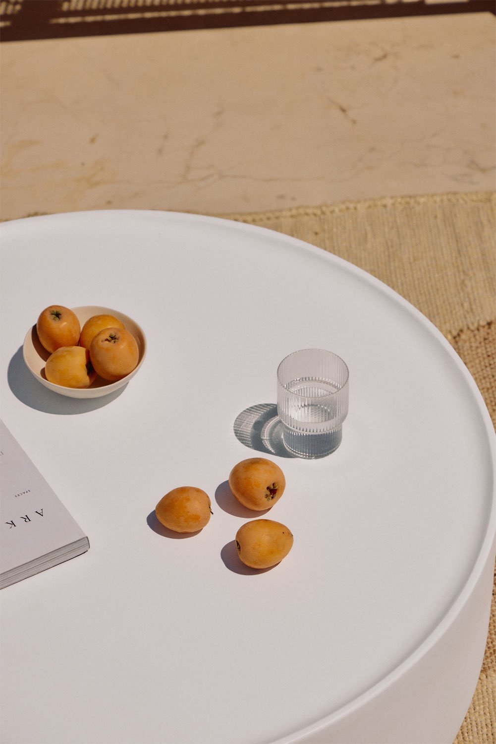 Table basse de jardin ronde Ø80 cm en ciment Darwys   , image de la galerie 2