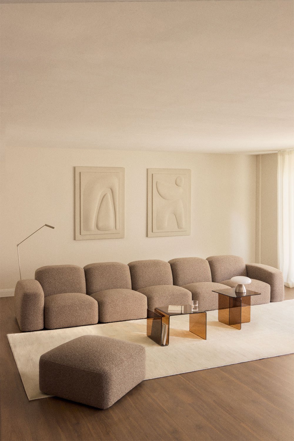 Canapé modulable 5 pièces et pouf Bastian, image de la galerie 1