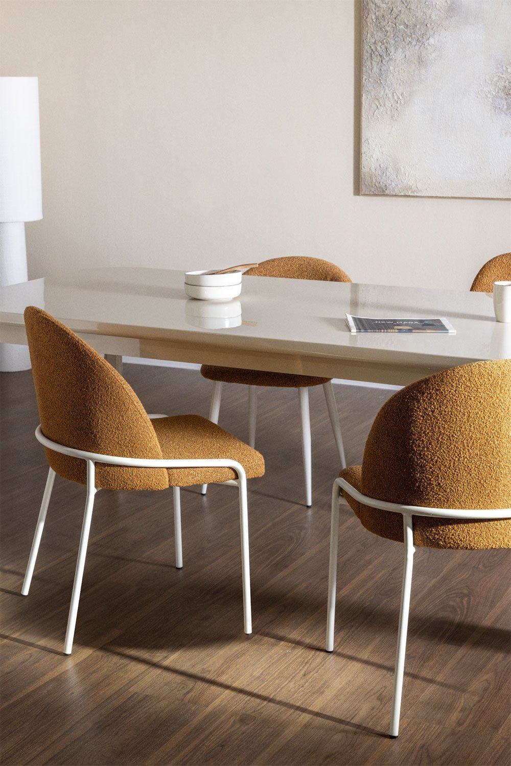 Chaise de salle à manger rembourrée Grolet, image de la galerie 1