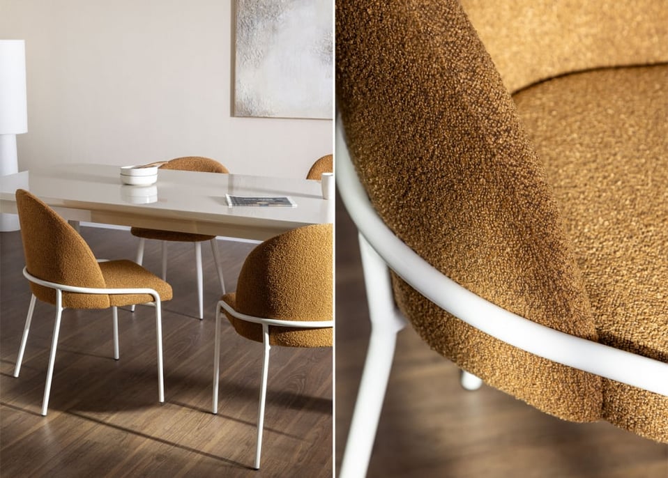 Chaise de salle à manger rembourrée Grolet