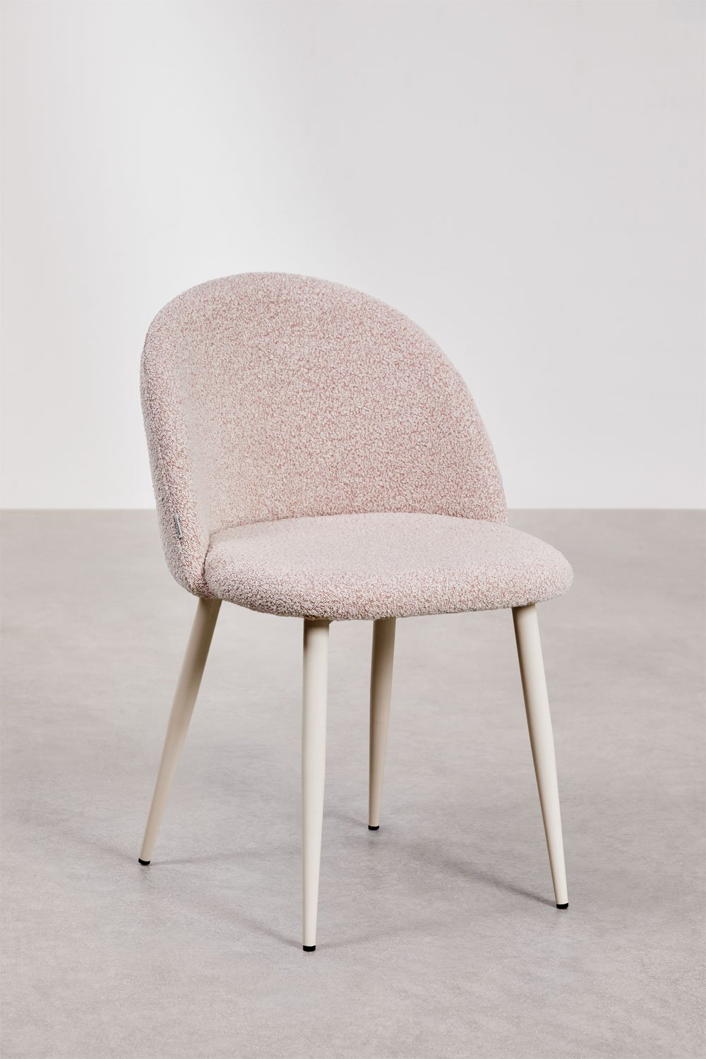Pack de 2 chaises de salle à manger Kana Deluxe en tissu bouclé, image de la galerie 3