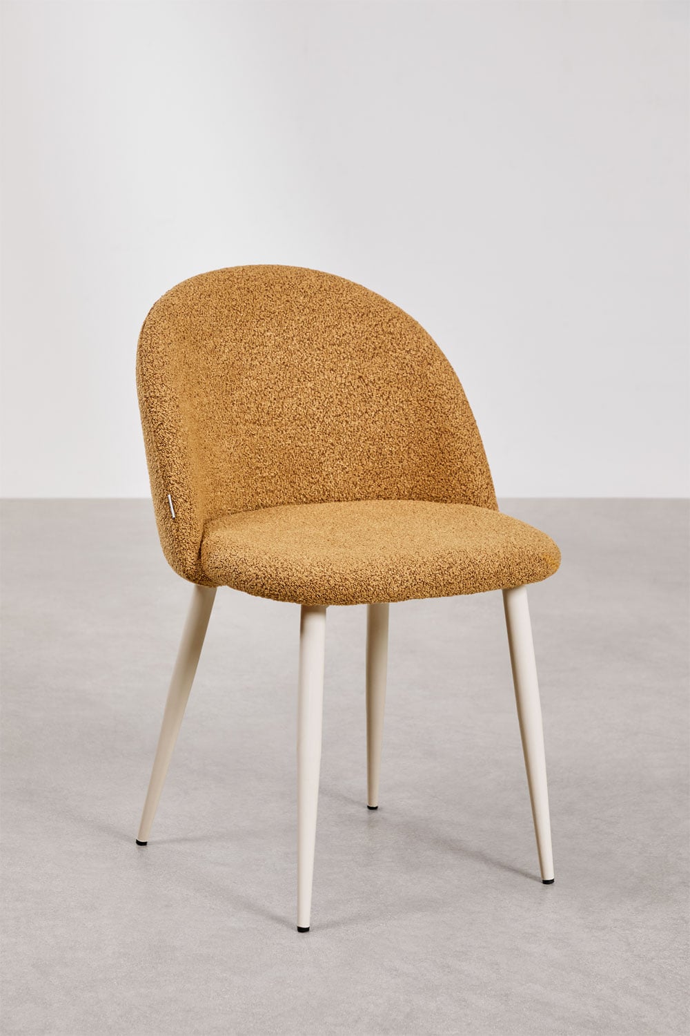 Pack de 4 chaises de salle à manger Kana Deluxe en tissu bouclé, image de la galerie 3