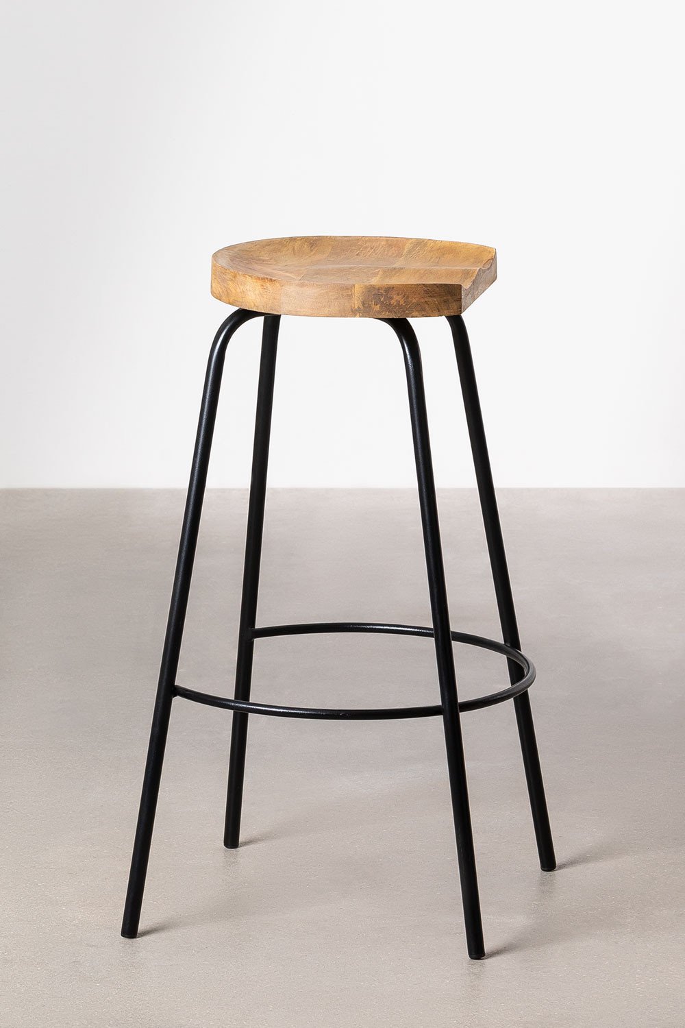 Lot de 2 tabourets hauts 75 cm en bois Darcko, image de la galerie 3