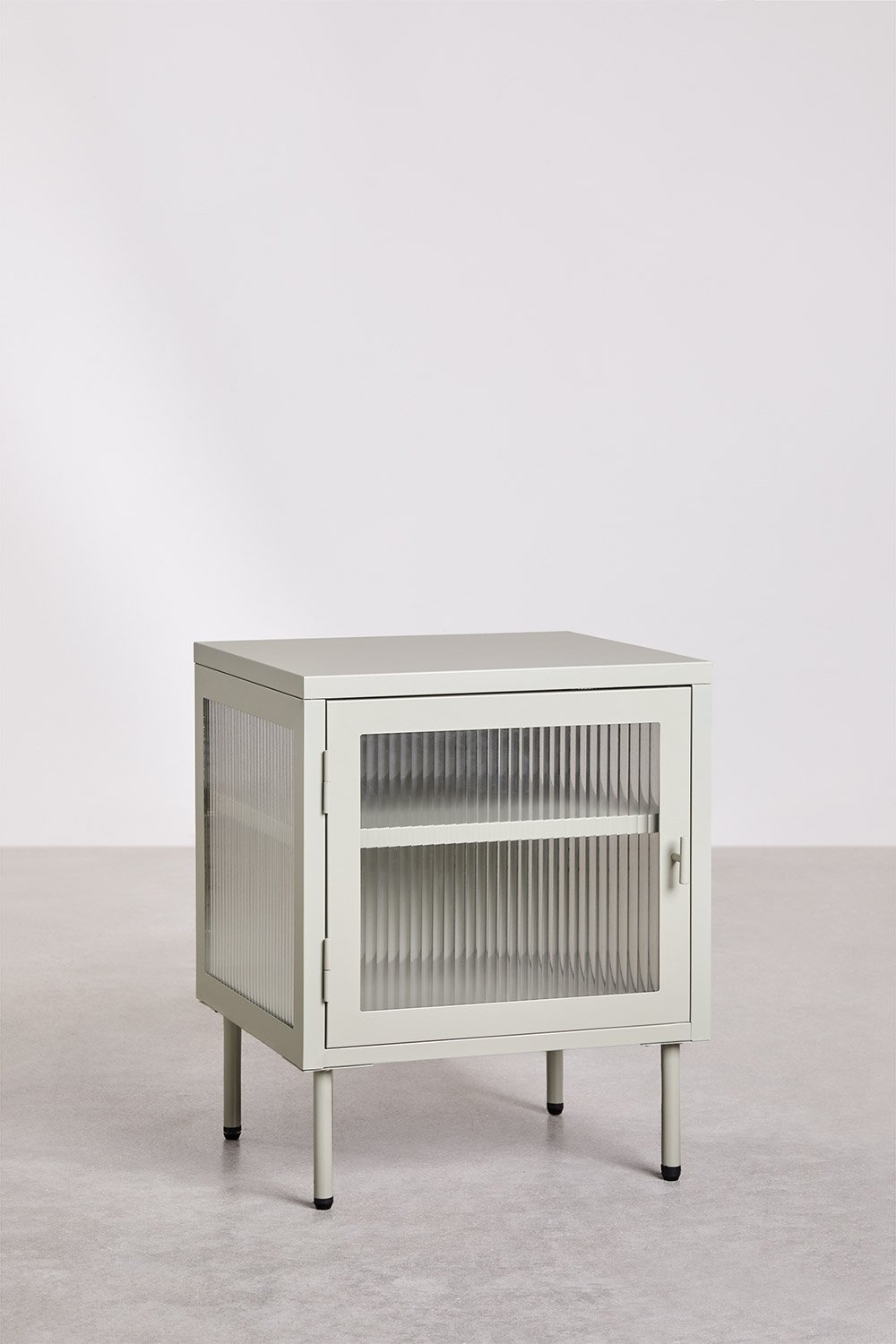 Table d'appoint en acier et verre Paoline, image de la galerie 2