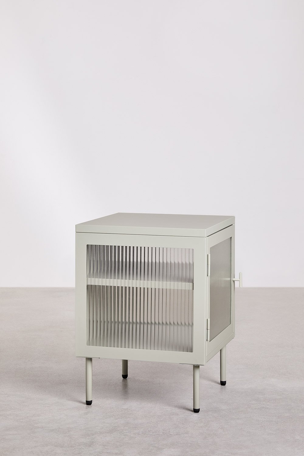 Table d'appoint en acier et verre Paoline, image de la galerie 3