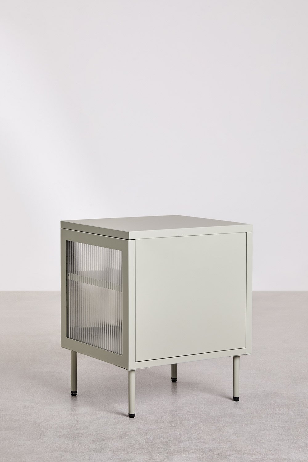 Table d'appoint en acier et verre Paoline, image de la galerie 5