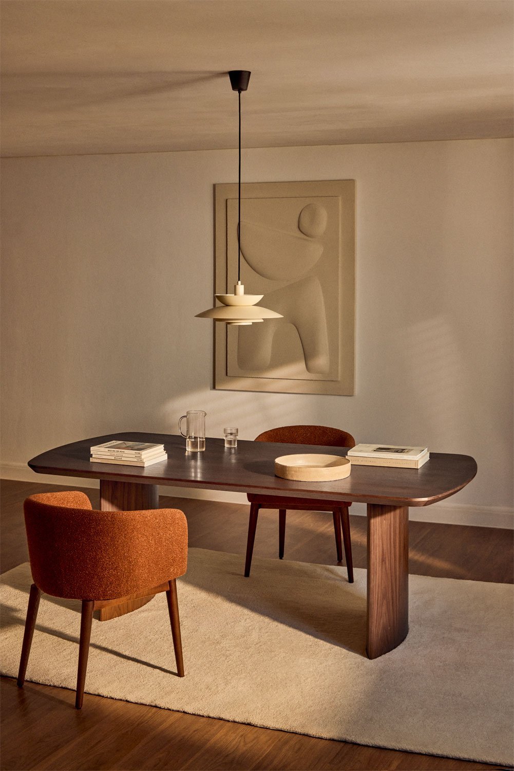 Table à manger rectangulaire 200x100 cm en MDF touareg, image de la galerie 1