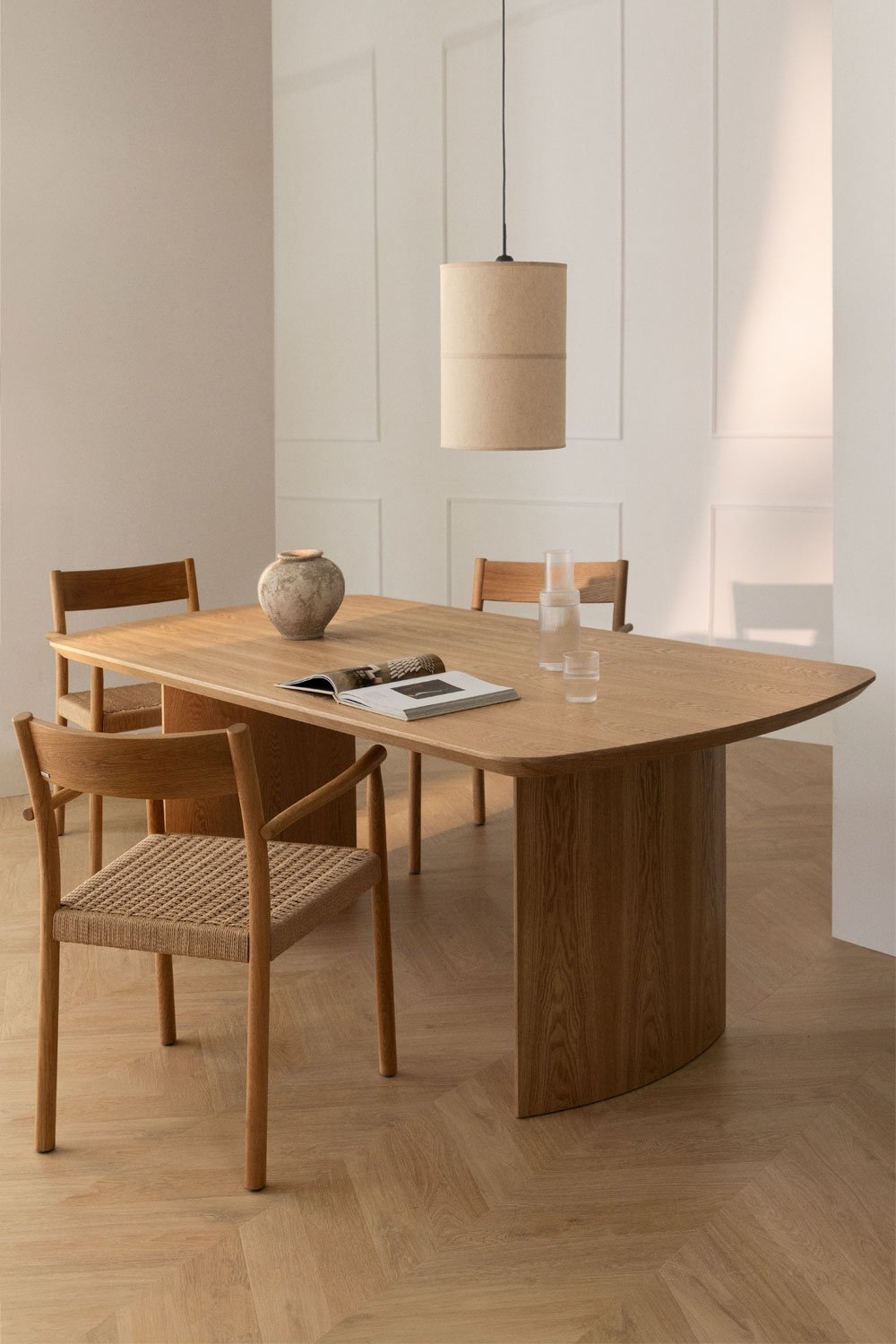 Table à manger rectangulaire 200x100 cm en MDF touareg, image de la galerie 7