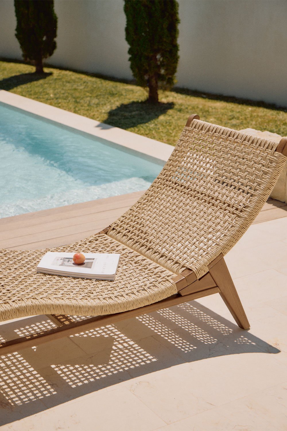  Chaise longue en bois de teck Pitea, image de la galerie 2
