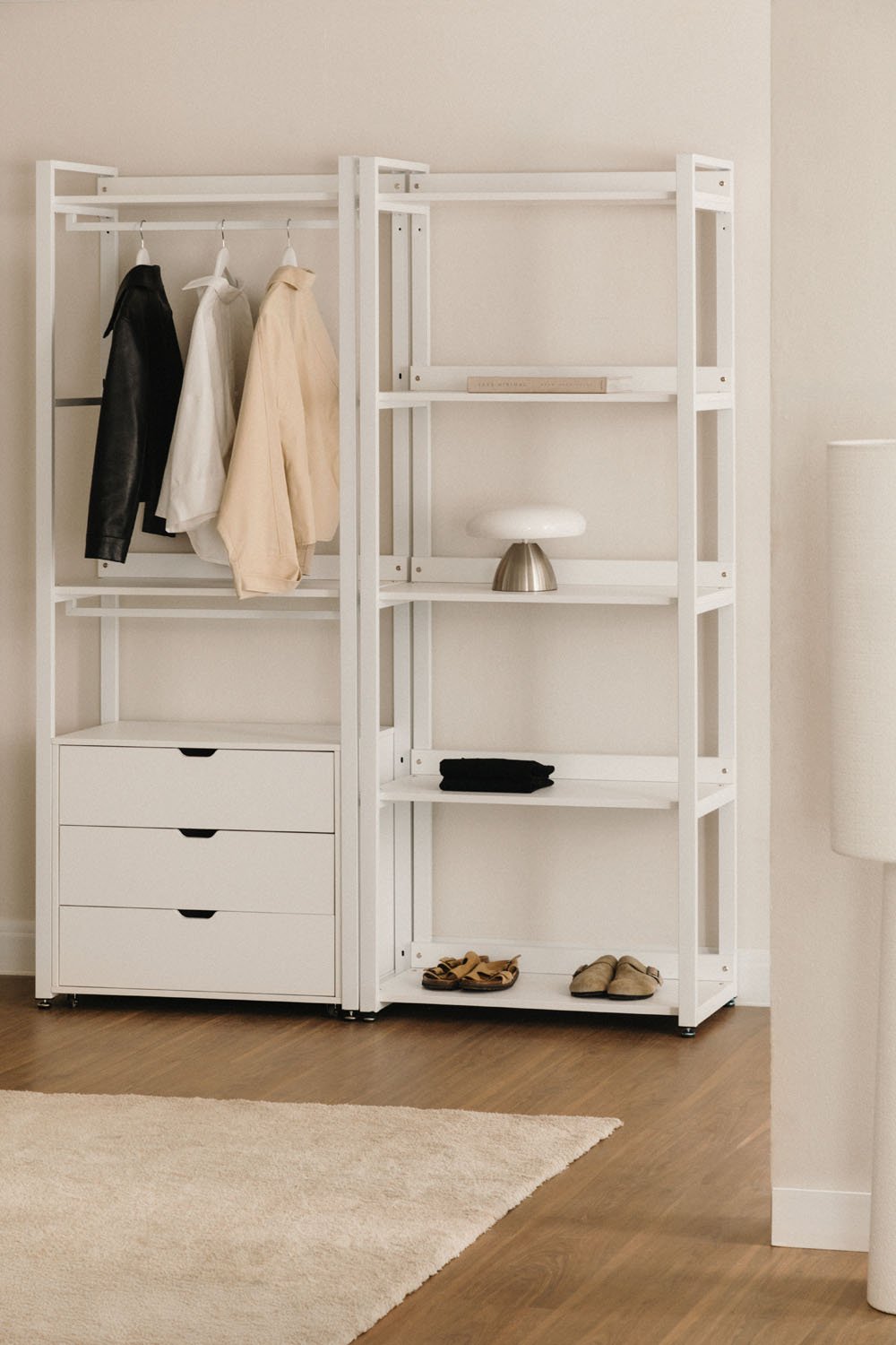Armoire Modulaire Ouverte de 2 Pièces avec Tiroirs et Étagère en Acier et Bois Ariaster, image de la galerie 1