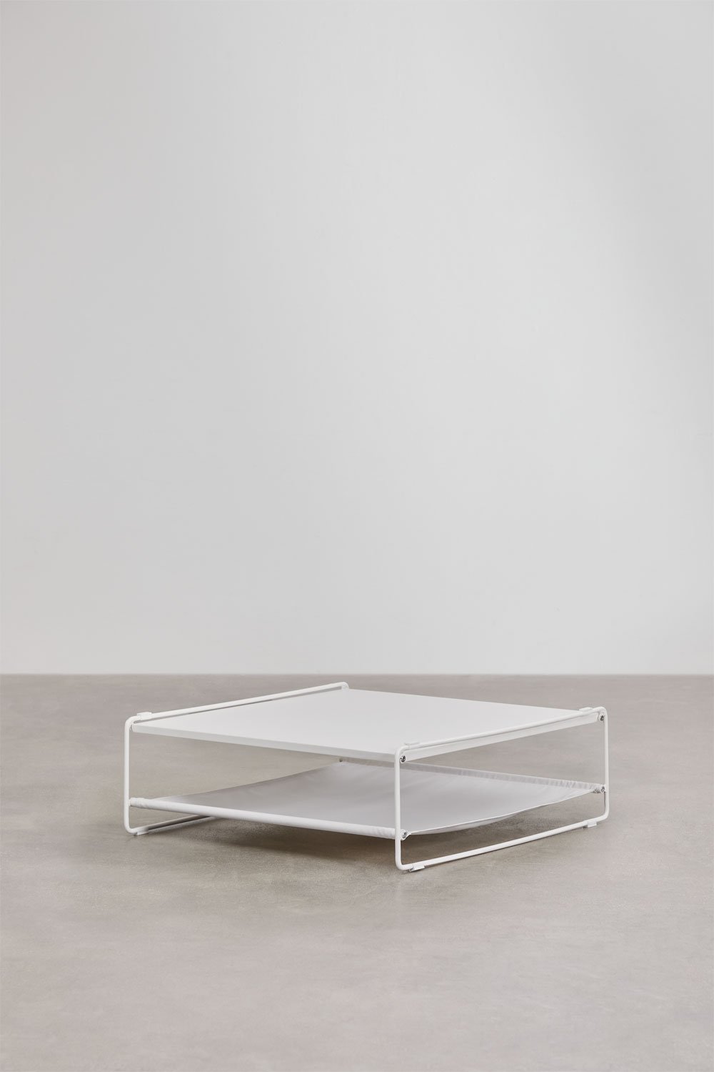 Table d'appoint de jardin convertible en pouf en acier Amaro, image de la galerie 1