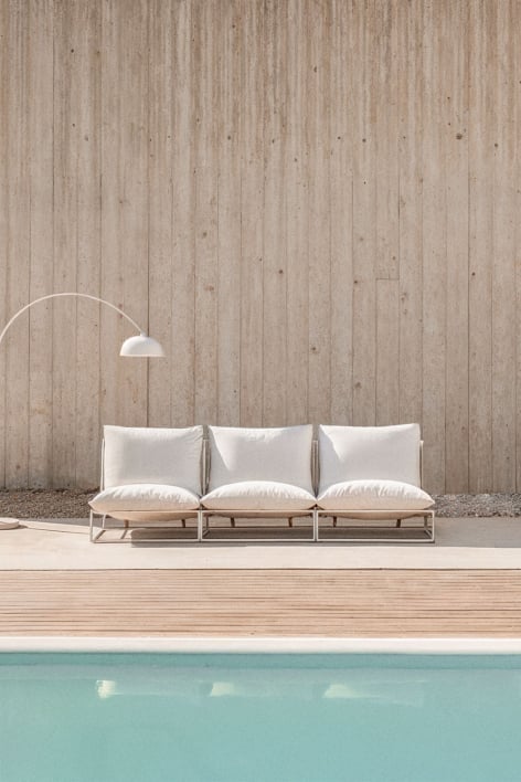 Canapé de jardin modulable 3 pièces Amaro