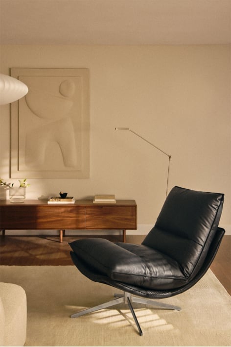 Fauteuil pivotant en similicuir Sisko