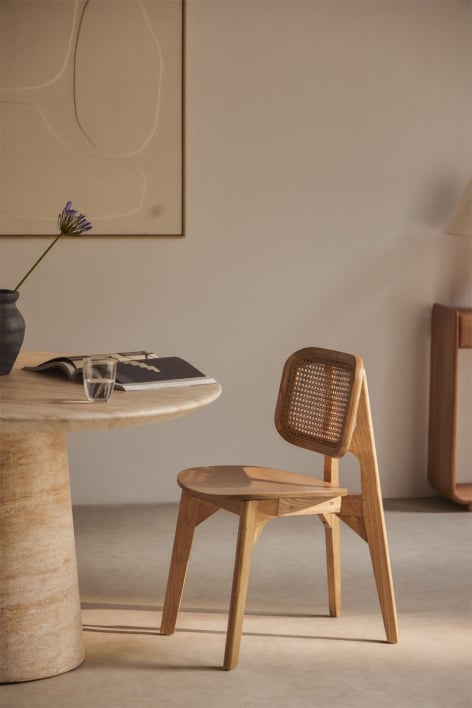 Chaise de salle à manger en bois Defne