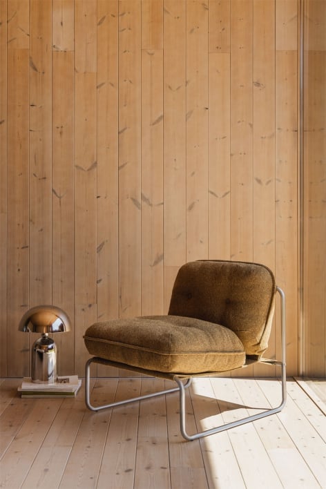 Fauteuil Matilda en tissu bouclé - Bouclé miel