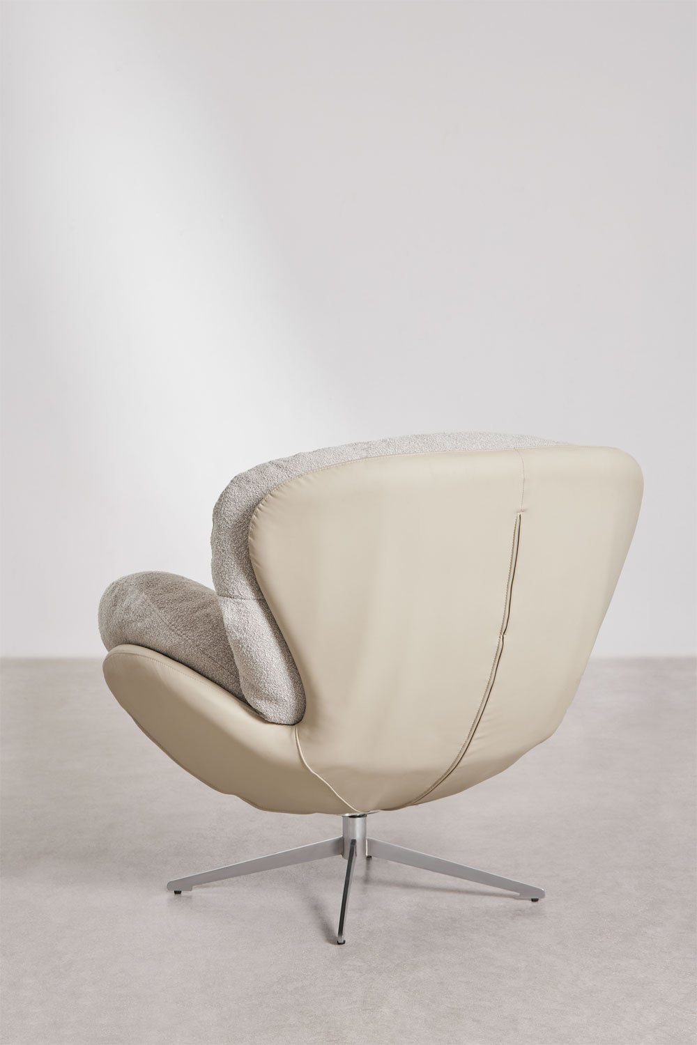 Chaise pivotante en tissu bouclé Amanda, image de la galerie 6