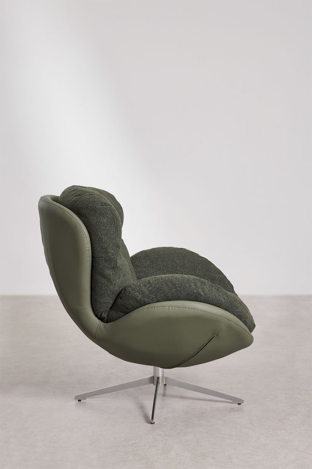 Chaise pivotante en tissu bouclé Amanda, image de la galerie 5