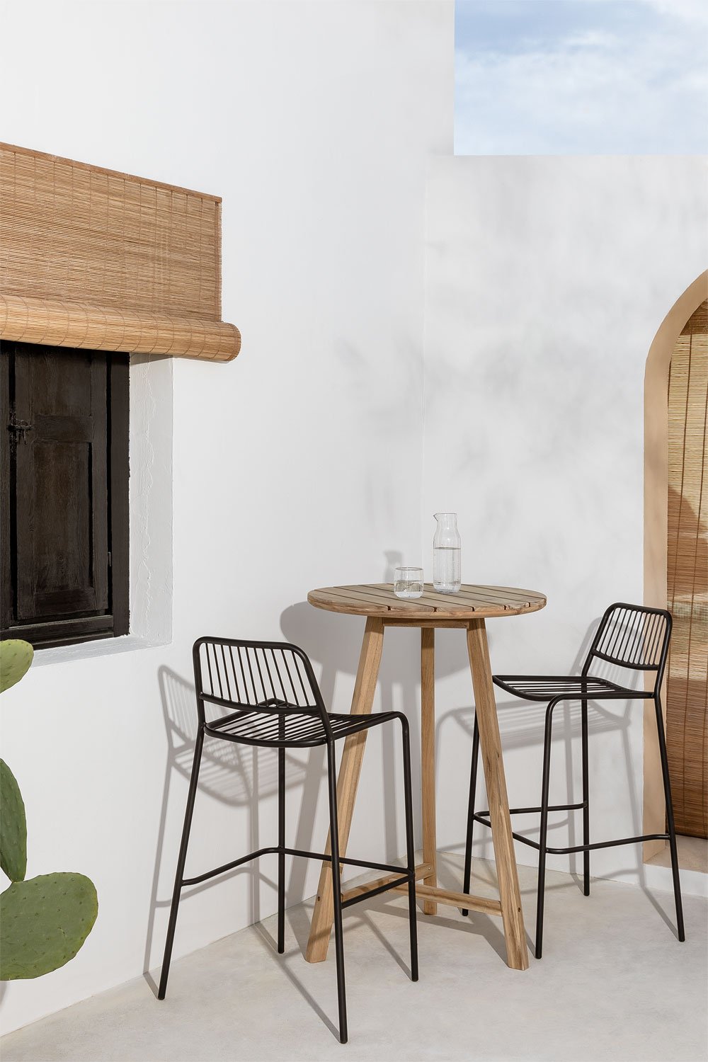 Tabouret de jardin haut empilable Elton, image de la galerie 1