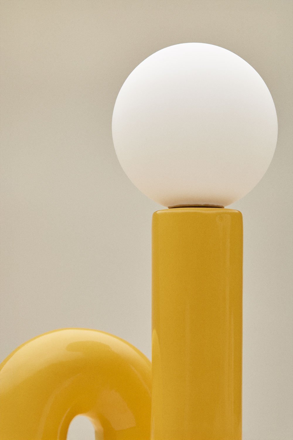 Lampe de table en céramique avec boule en verre Vireto, image de la galerie 7