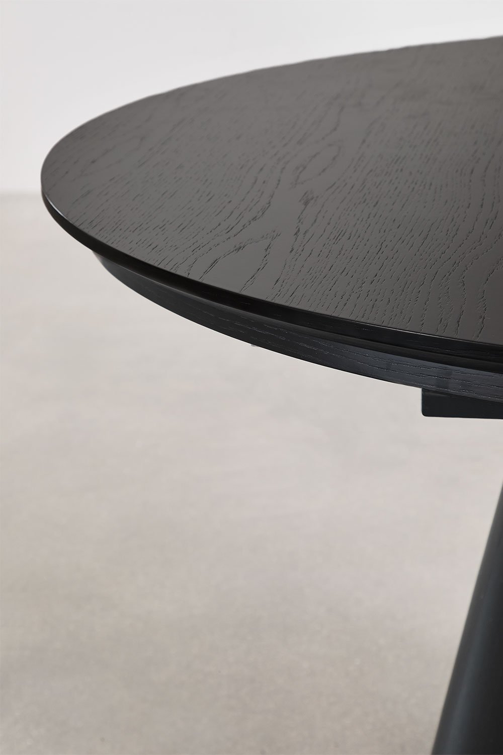 Table à manger ronde extensible 120-160x120 cm en MDF et placage chêne Montana, image de la galerie 7