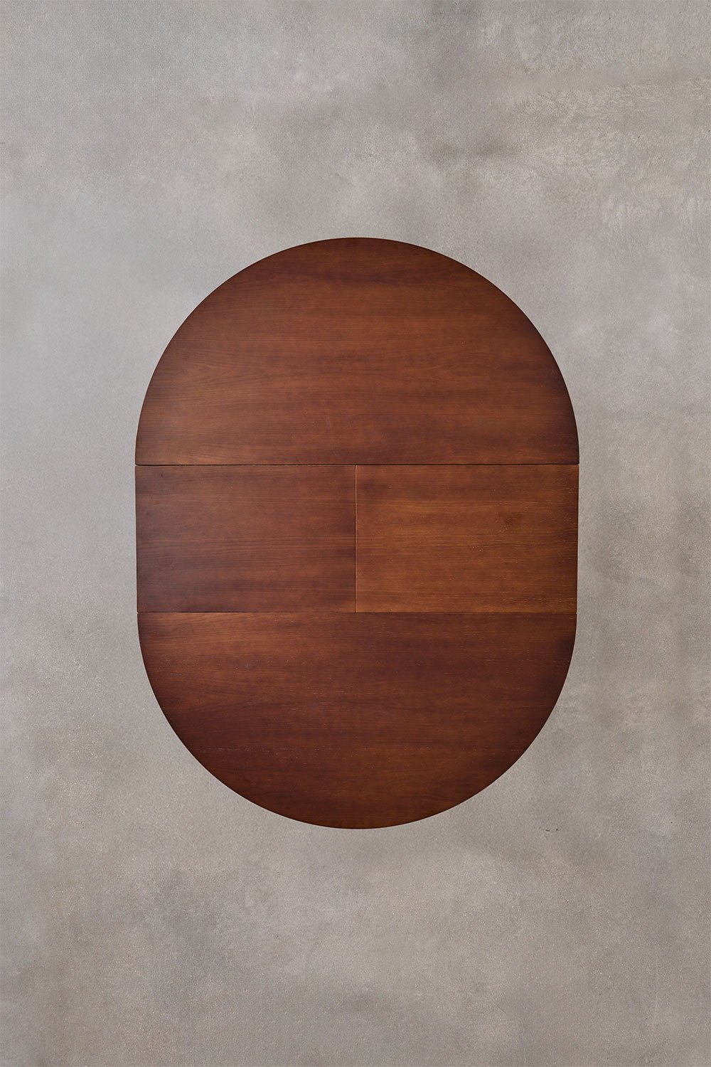 Table à manger ronde extensible 120-160x120 cm en MDF et placage chêne Montana, image de la galerie 11