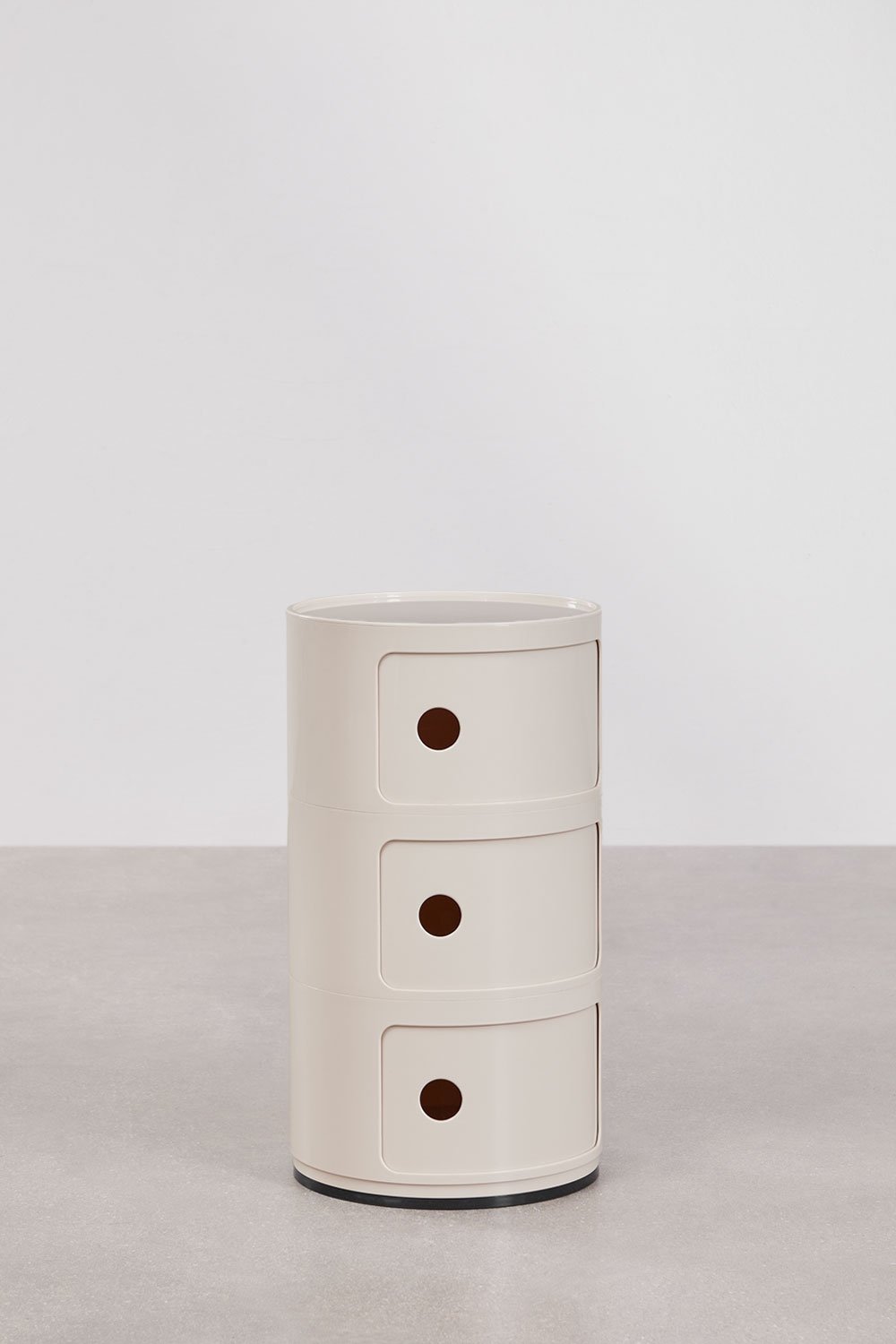 Lot de 2 tables de chevet rondes avec étagères Babel, image de la galerie 3