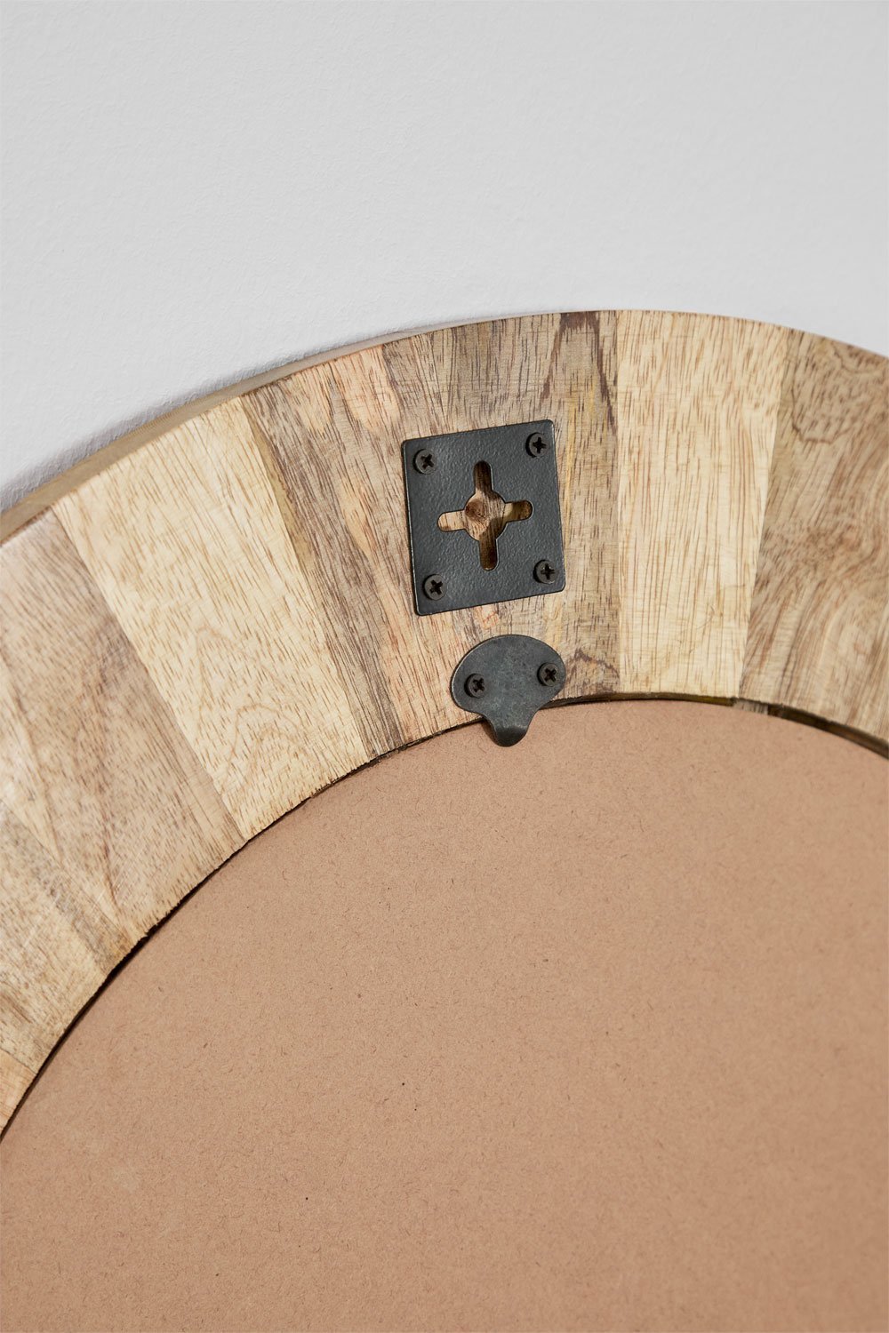 Miroir mural rond Ø55 cm en bois de manguier Lanzarote, image de la galerie 7