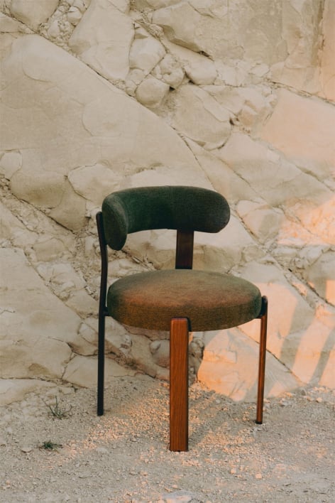 Chaise de salle à manger en tissu chenille Jolie