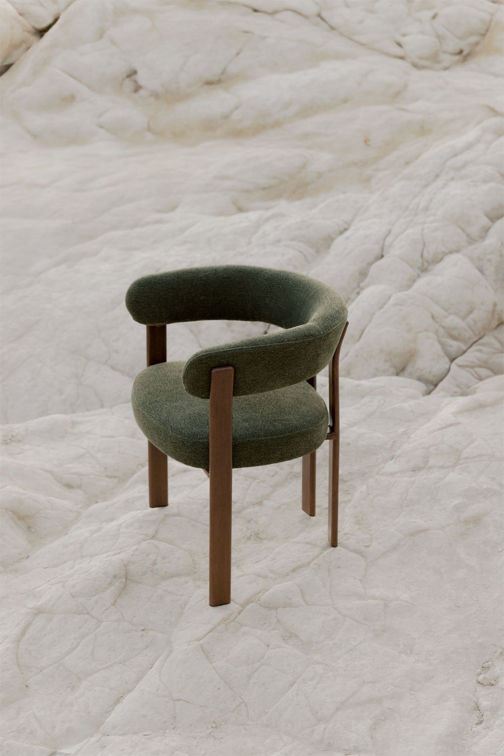Pack de 4 chaises de salle à manger avec accoudoirs en tissu chenille Jolie, image de la galerie 2