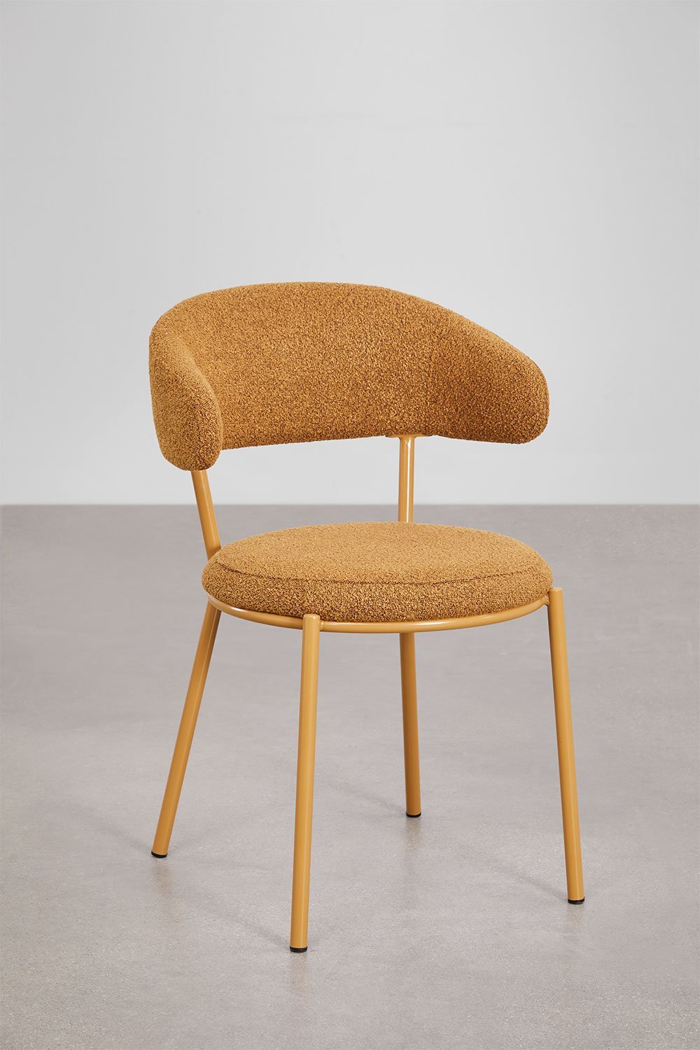 Chaise de salle à manger en tissu bouclé Verilo, image de la galerie 3