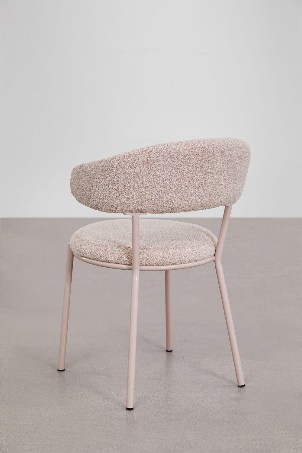 Lot de 4 chaises de salle à manger en tissu bouclé Verilo, image de la galerie 5