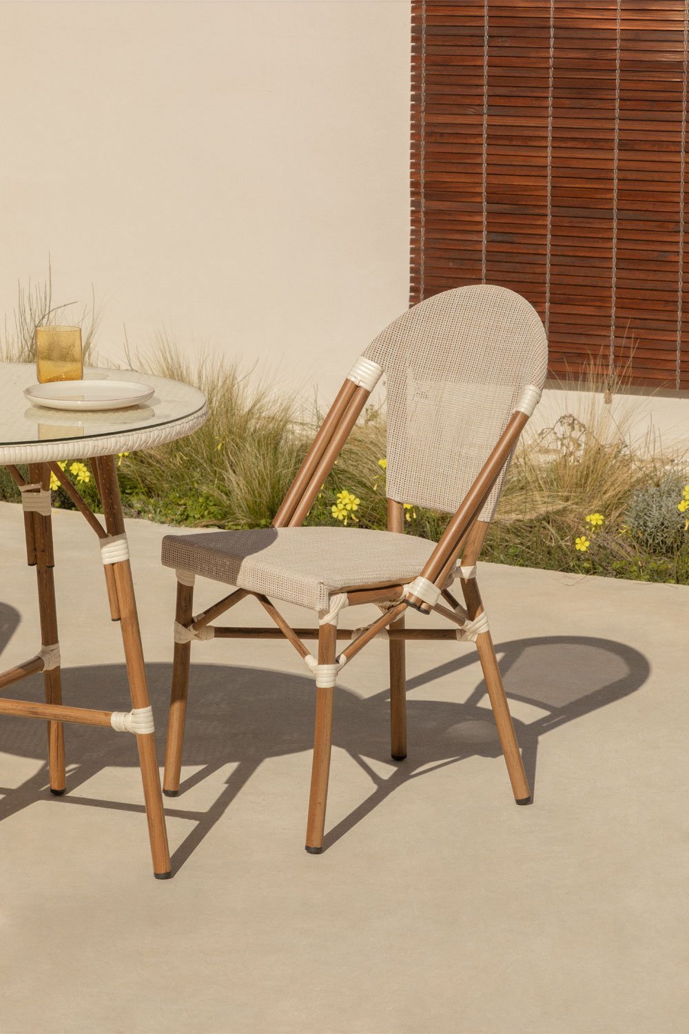 Lot de 2 chaises de jardin empilables en aluminium Brielle Bistro, image de la galerie 1