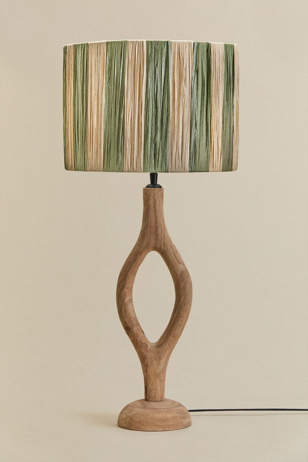 Lampe de table en bois de manguier Gracia, image de la galerie 3