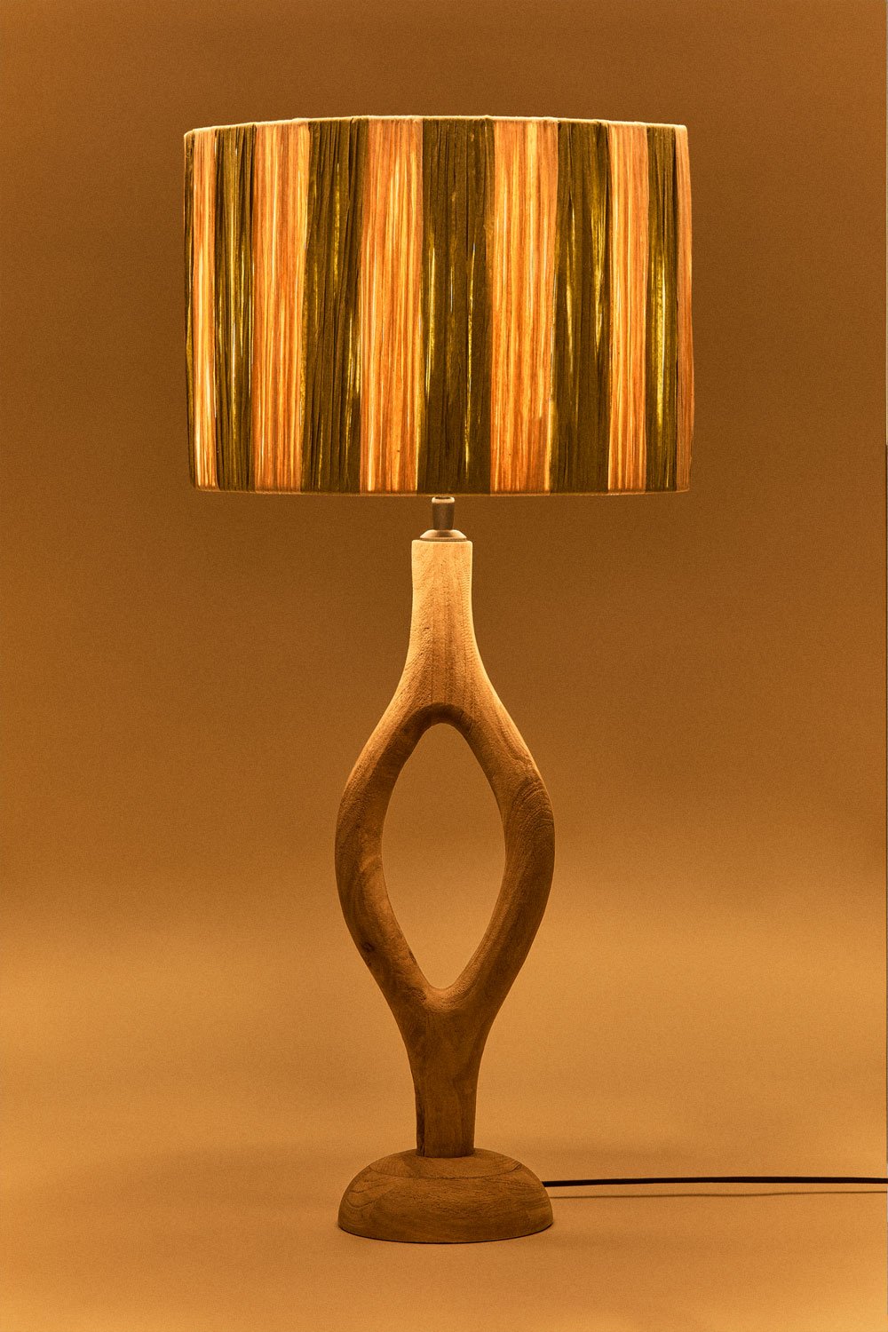 Lampe de table en bois de manguier Gracia, image de la galerie 4