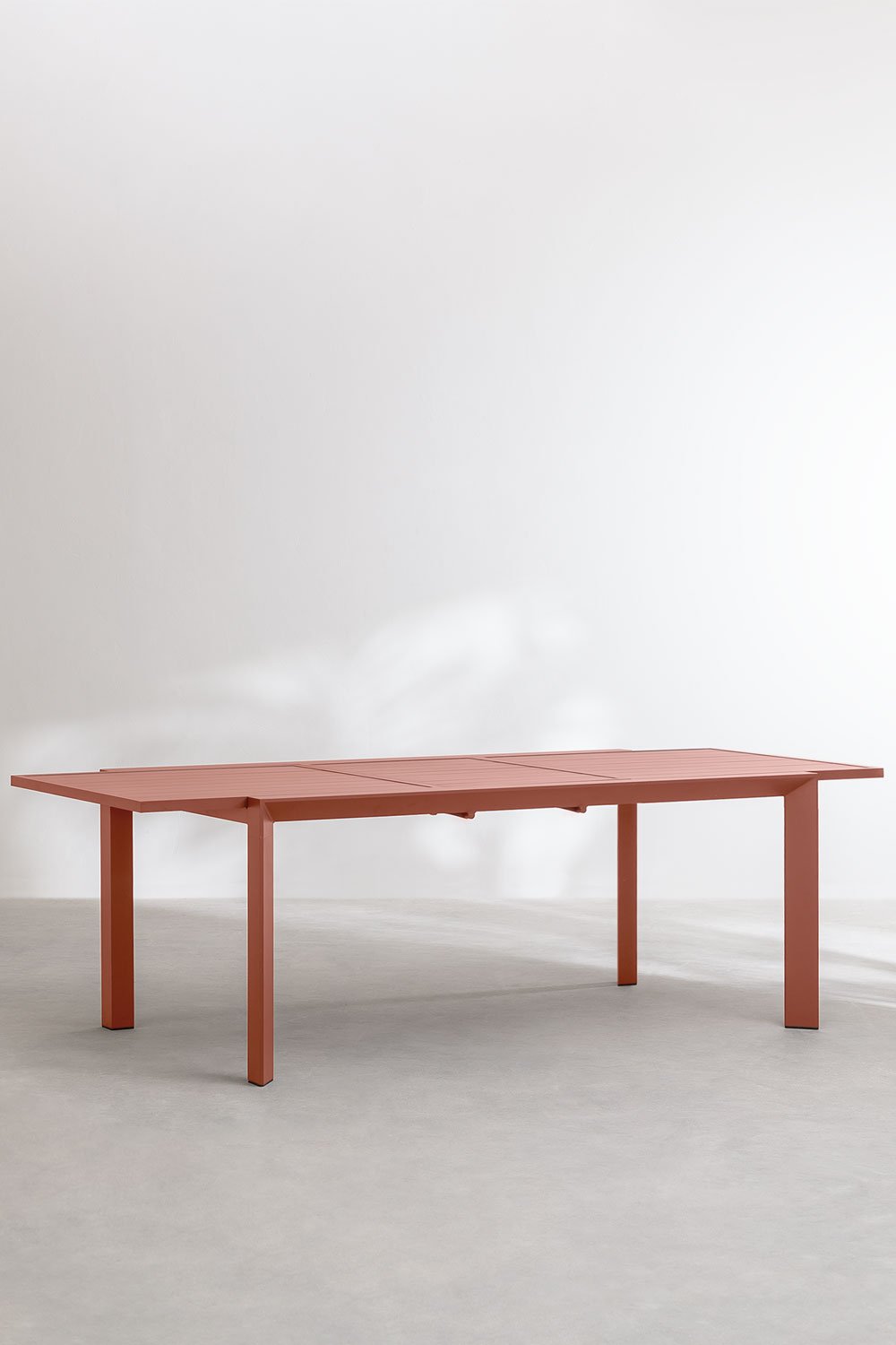 Ensemble de table rectangulaire extensible 180-240x100 cm en aluminium Starmi et 6 chaises de jardin Amatria en aluminium et rot, image de la galerie 5