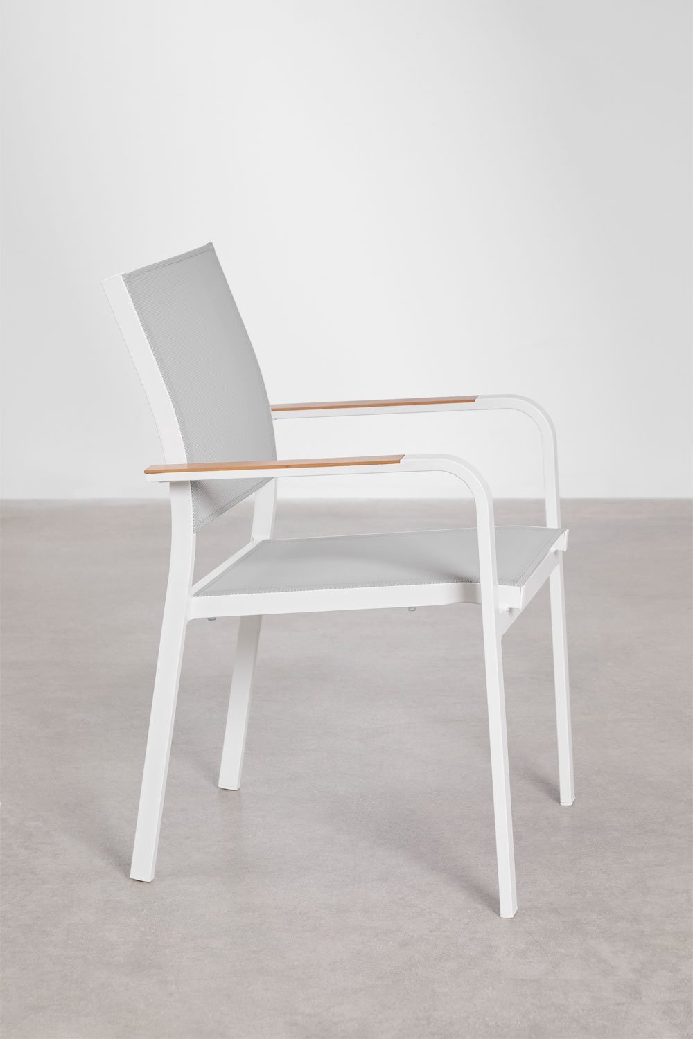 Lot de 6 chaises de jardin empilables en aluminium Archer, image de la galerie 2
