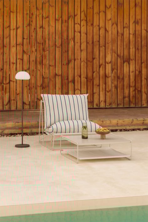 Ensemble de jardin avec fauteuil et table d'appoint convertible Amaro