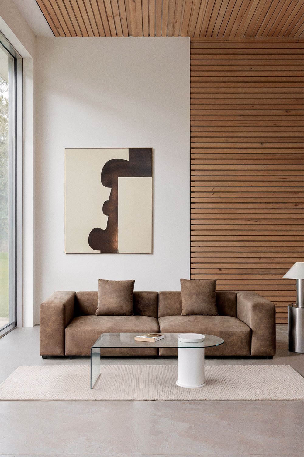 Canapé modulaire 2 pièces (↔︎270 cm) avec accoudoir haut Bruna, image de la galerie 1