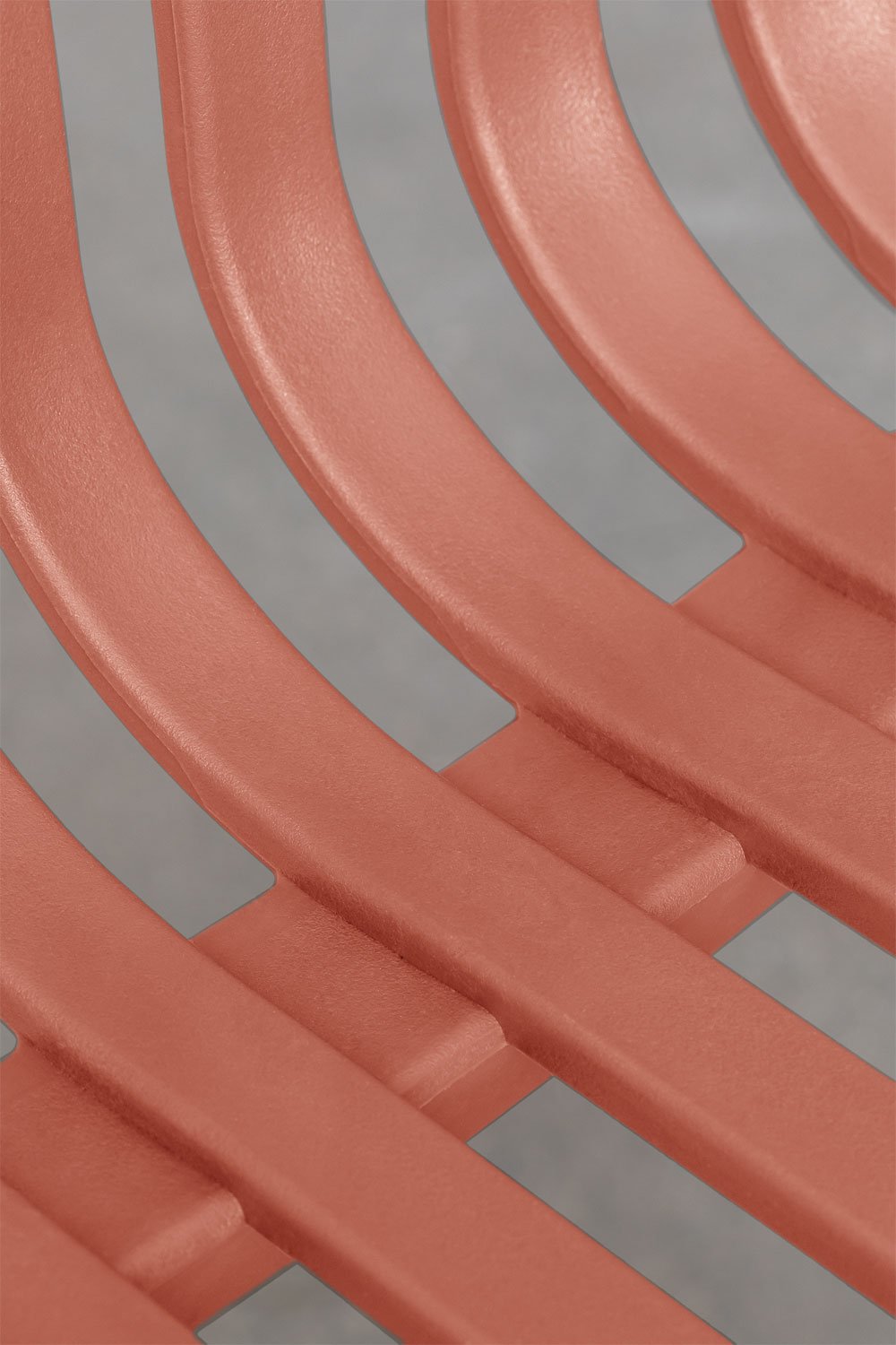 Lot de 4 tabourets hauts empilables 65 cm en polypropylène terracotta Wendell, image de la galerie 6